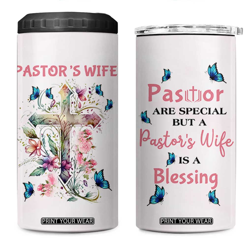 Pastor Wife Appreciation Gifts 4 in 1 Can Cooler Tumbler Pastors Wives Gifts Christian Flower Cross TB10 One Size: 16 oz Pink Print Your Wear