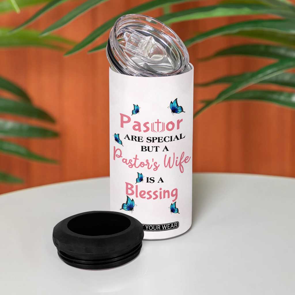Pastor Wife Appreciation Gifts 4 in 1 Can Cooler Tumbler Pastors Wives Gifts Christian Flower Cross TB10 Print Your Wear