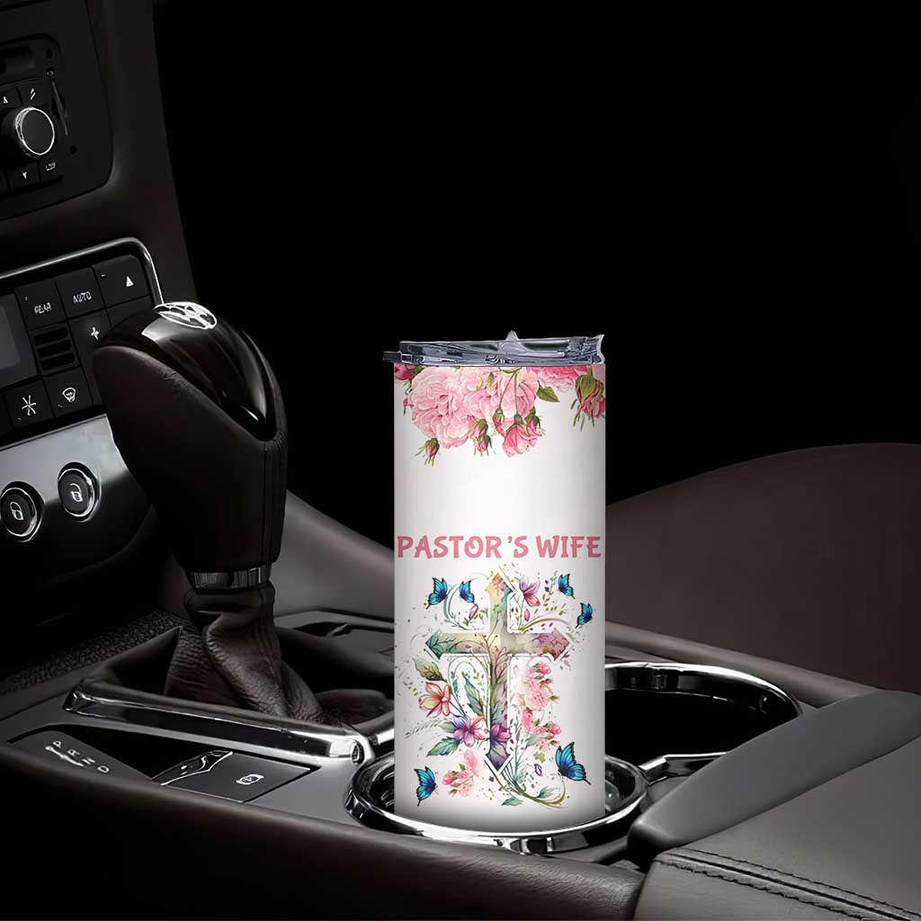 Pastor Wife Appreciation Gifts Skinny Tumbler Pastors Wives Gifts Christian Flower Cross TB10 Print Your Wear