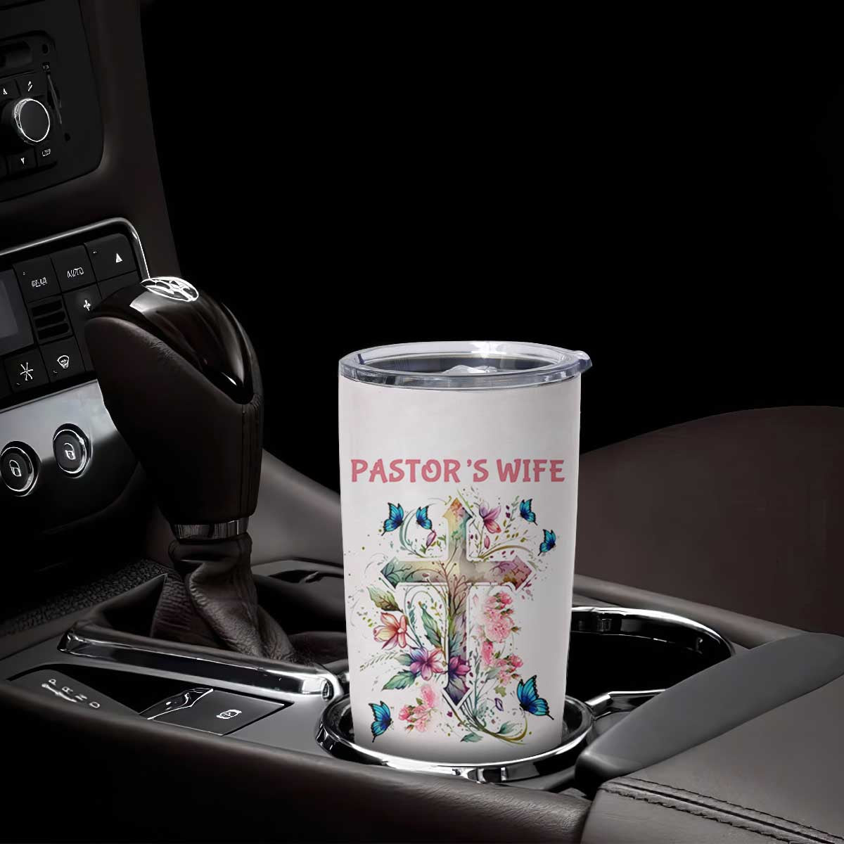 Pastor Wife Appreciation Gifts Tumbler Cup Pastors Wives Gifts Christian Flower Cross TB10 Print Your Wear