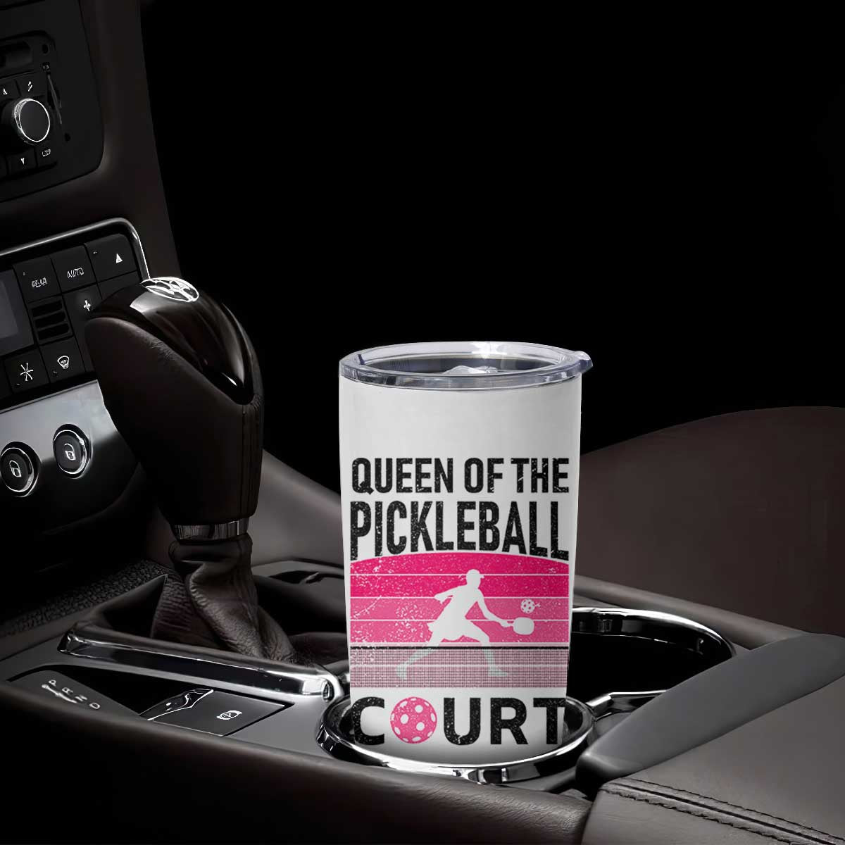 Pickleball Gifts For Women Tumbler Cup Queen Of The Court Pink Pickle Ball Lovers Player Coach TB10 Print Your Wear