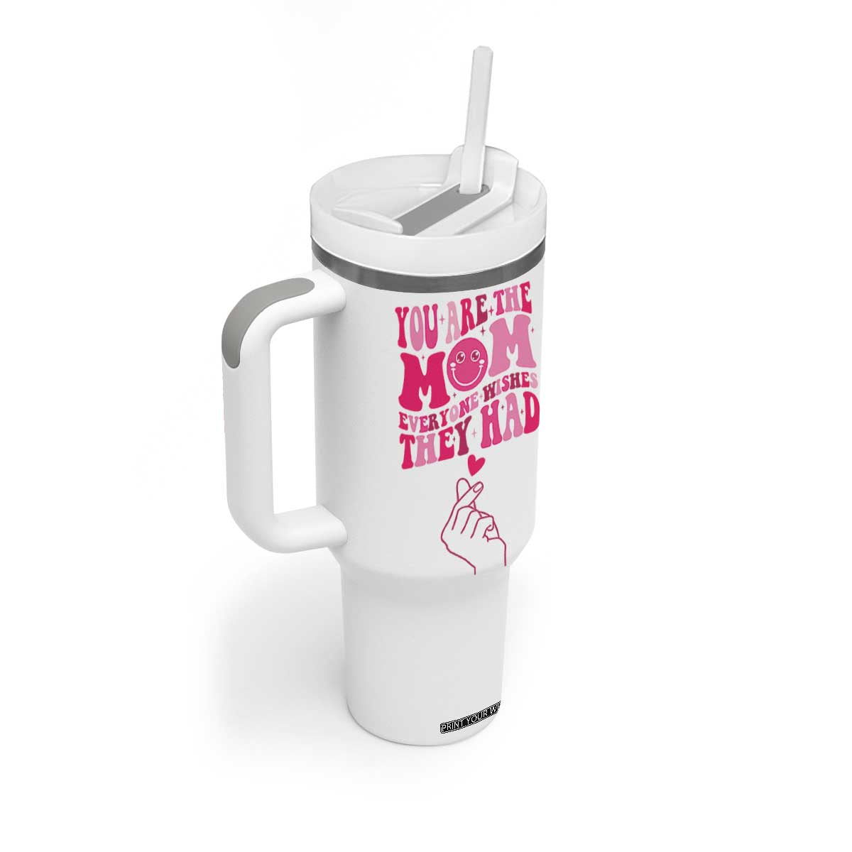 Funny Mom Birthday Gift Tumbler With Handle Cute Valentines Mothers Day Present From Daughter Son TB10 Print Your Wear