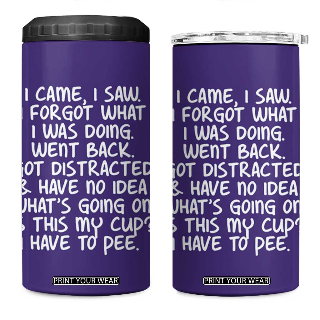 Funny Birthday Gifts For Women 4 in 1 Can Cooler Tumbler I Came I Saw I Forgot Funny Senior Citizen Old People TB10 One Size: 16 oz Purple Print Your Wear