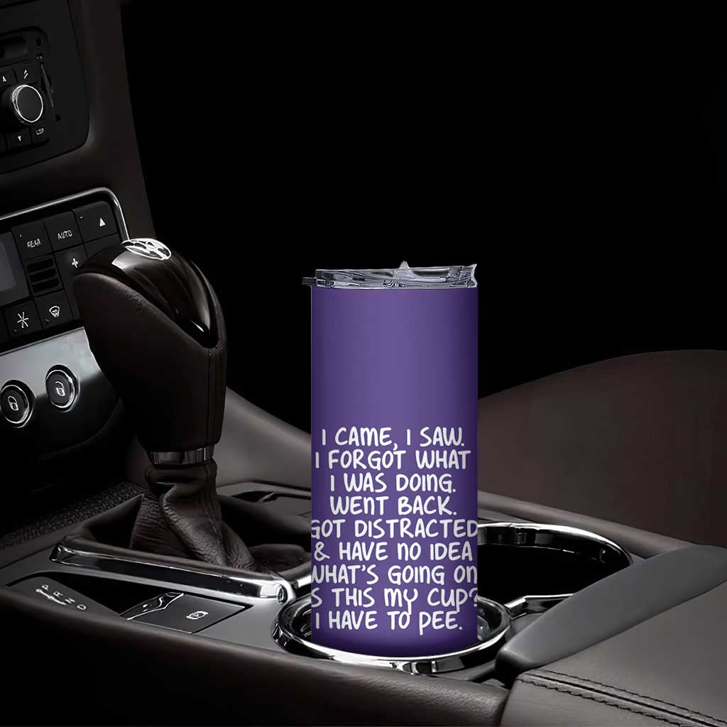 Funny Birthday Gifts For Women Skinny Tumbler I Came I Saw I Forgot Funny Senior Citizen Old People TB10 Print Your Wear