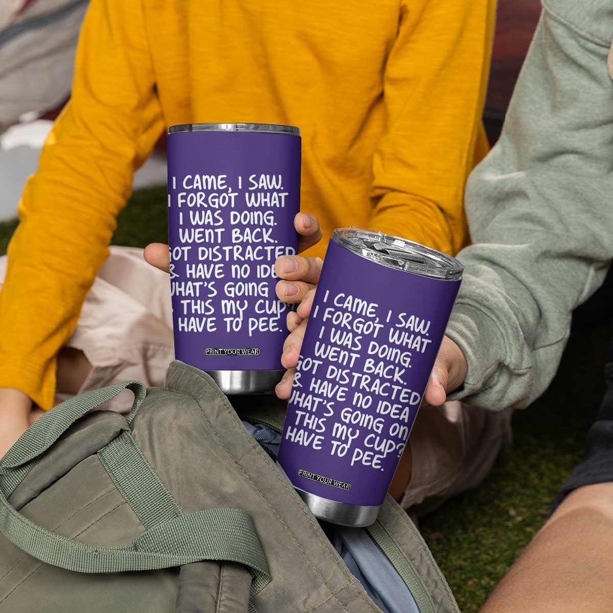 Funny Birthday Gifts For Women Tumbler Cup I Came I Saw I Forgot Funny Senior Citizen Old People TB10 Print Your Wear