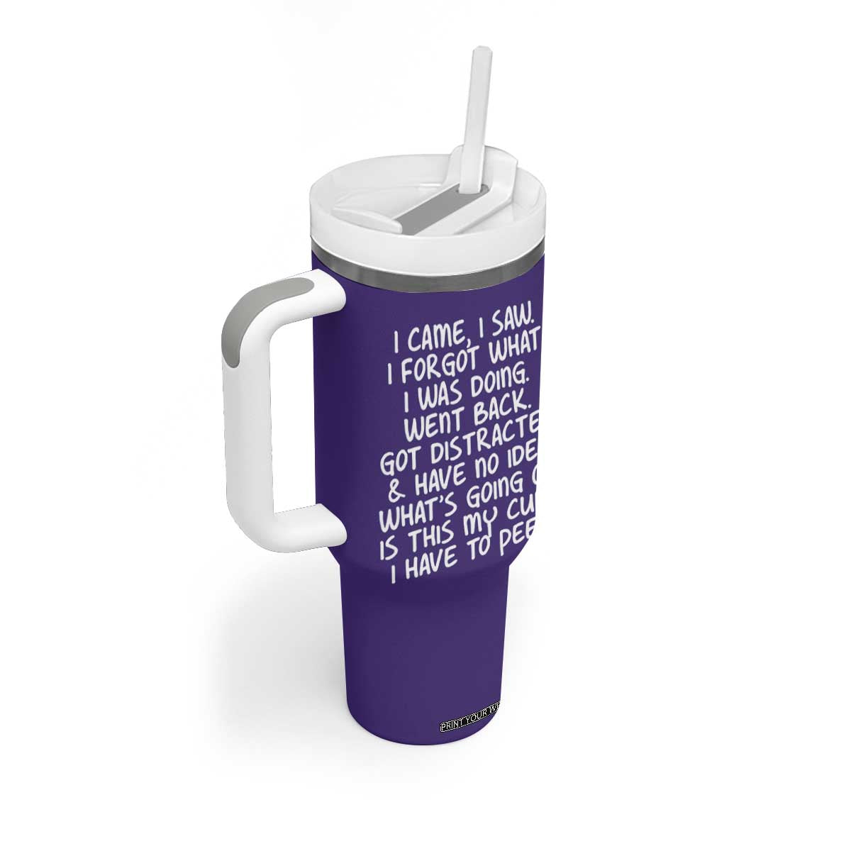 Funny Birthday Gifts For Women Tumbler With Handle I Came I Saw I Forgot Funny Senior Citizen Old People TB10 Print Your Wear
