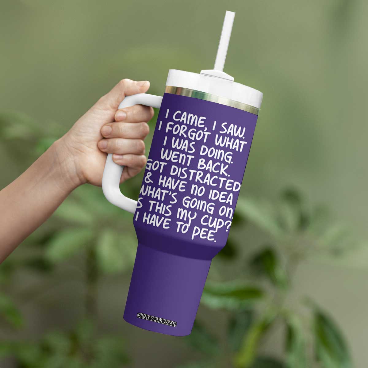 Funny Birthday Gifts For Women Tumbler With Handle I Came I Saw I Forgot Funny Senior Citizen Old People TB10 Print Your Wear