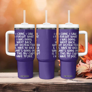 Funny Birthday Gifts For Women Tumbler With Handle I Came I Saw I Forgot Funny Senior Citizen Old People TB10 Print Your Wear
