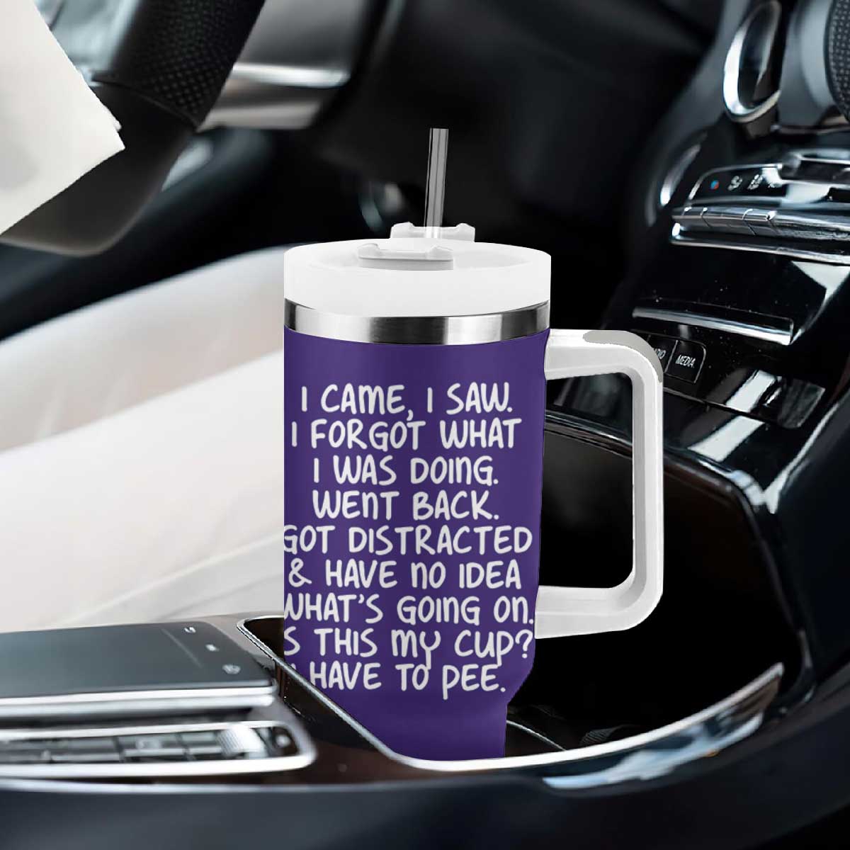 Funny Birthday Gifts For Women Tumbler With Handle I Came I Saw I Forgot Funny Senior Citizen Old People TB10 Print Your Wear