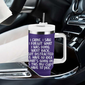Funny Birthday Gifts For Women Tumbler With Handle I Came I Saw I Forgot Funny Senior Citizen Old People TB10 Print Your Wear