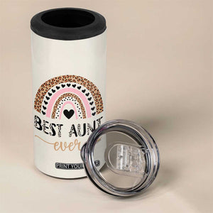 Gift For Aunt 4 in 1 Can Cooler Tumbler Best Aunt Ever Leopard Print TB10 Print Your Wear