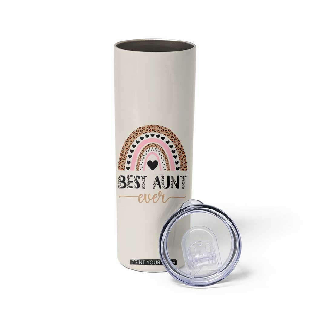 Gift For Aunt Skinny Tumbler Best Aunt Ever Leopard Print TB10 Print Your Wear