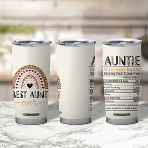 Gift For Aunt Tumbler Cup Best Aunt Ever Leopard Print TB10 Print Your Wear