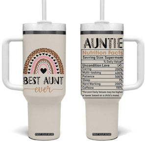 Gift For Aunt Tumbler With Handle Best Aunt Ever Leopard Print TB10 One Size: 40 oz Beige Print Your Wear