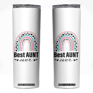 Auntie Skinny Tumbler Best Aunt Ever TB10 White Print Your Wear