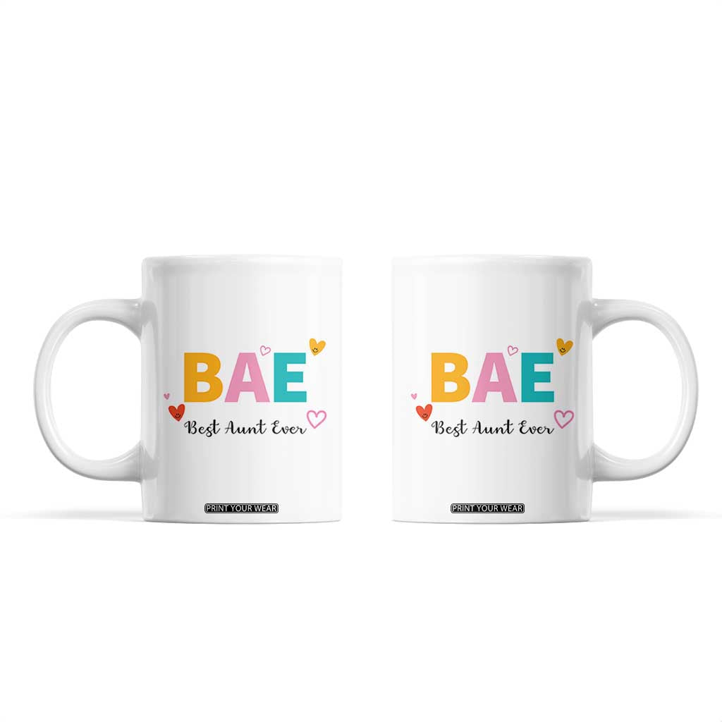Aunt Gifts Coffee Mug Aunts Gifts For Birthday Christmas Mothers Day Best Aunt Ever TB10 White Print Your Wear