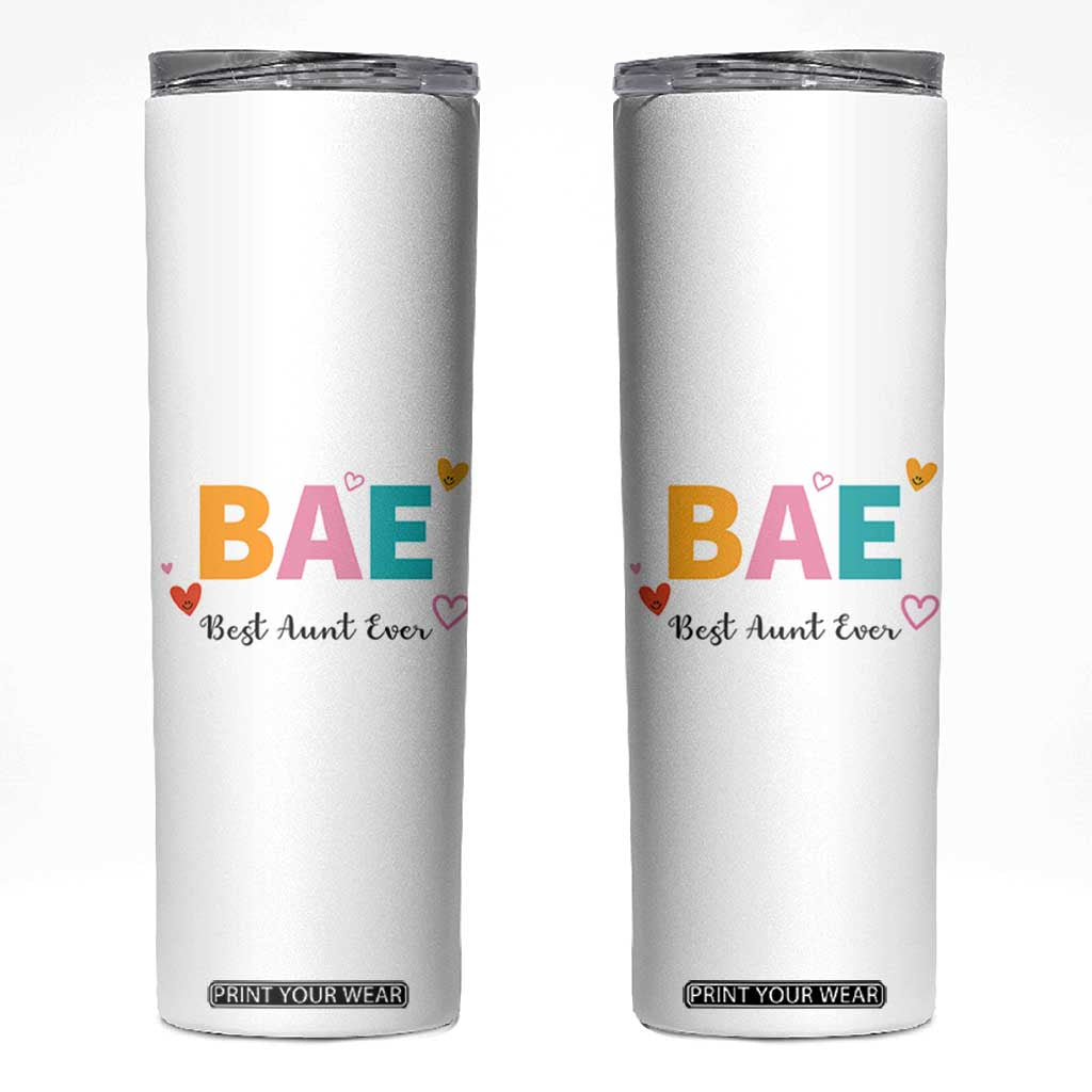 Aunt Gifts Skinny Tumbler Aunts Gifts For Birthday Christmas Mothers Day Best Aunt Ever TB10 White Print Your Wear
