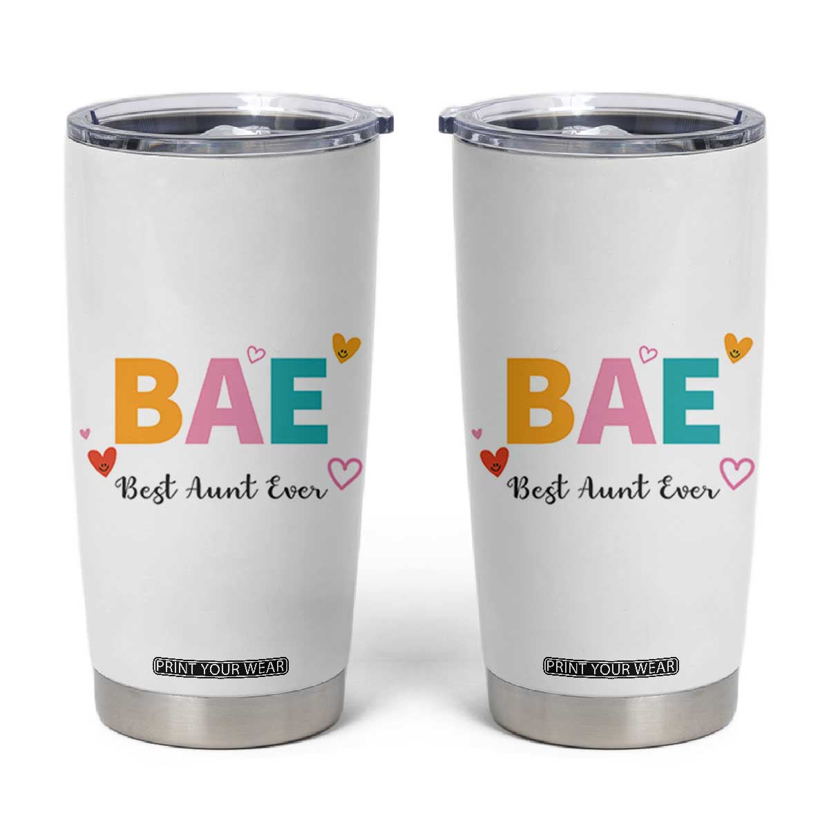 Aunt Gifts Tumbler Cup Aunts Gifts For Birthday Christmas Mothers Day Best Aunt Ever TB10 White Print Your Wear