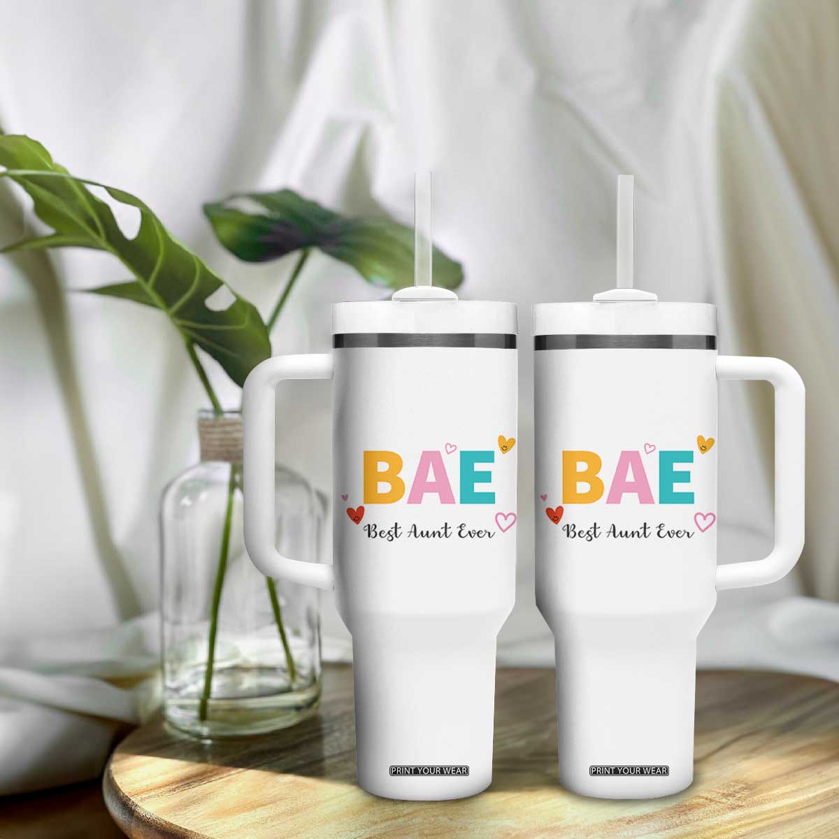 Aunt Gifts Tumbler With Handle Aunts Gifts For Birthday Christmas Mothers Day Best Aunt Ever TB10 Print Your Wear