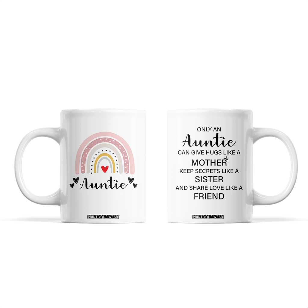Auntie Gifts Coffee Mug Aunts Gifts For Birthday Christmas Mothers Day TB10 White Print Your Wear