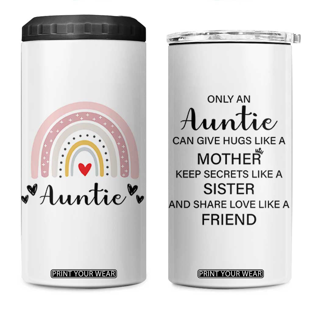 Auntie Gifts 4 in 1 Can Cooler Tumbler Aunts Gifts For Birthday Christmas Mothers Day TB10 One Size: 16 oz White Print Your Wear