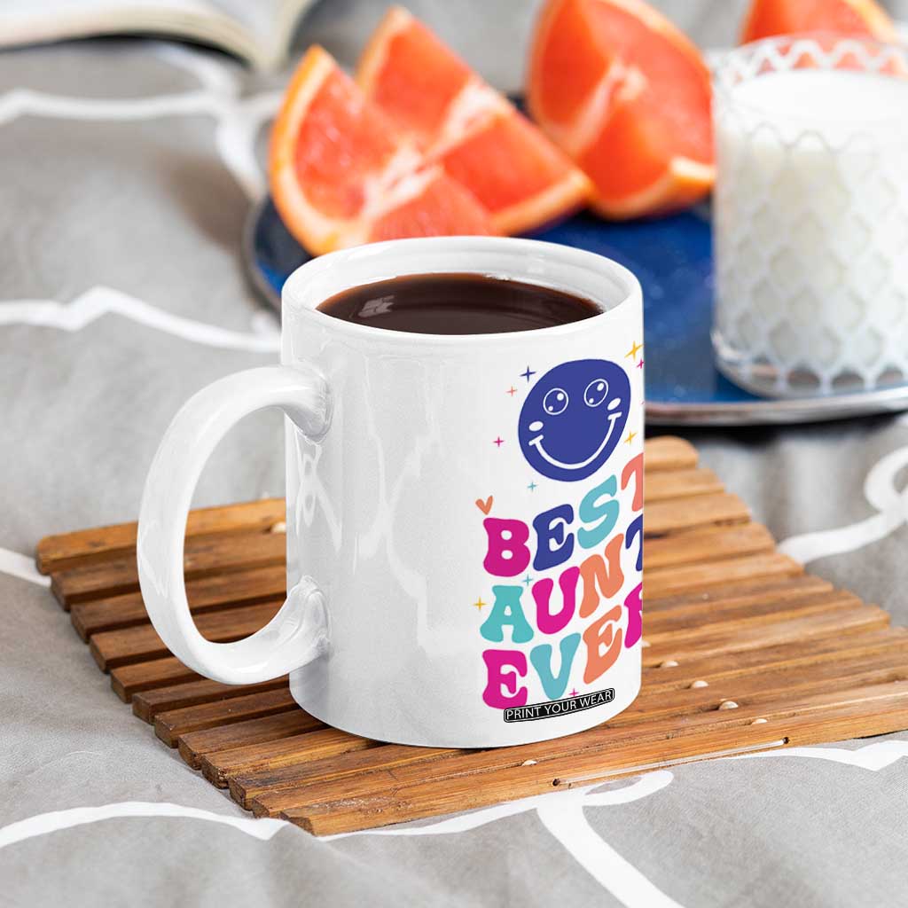 Aunt Gift Ideas Coffee Mug Best Auntie Ever Christmas Birthday Present TB10 Print Your Wear