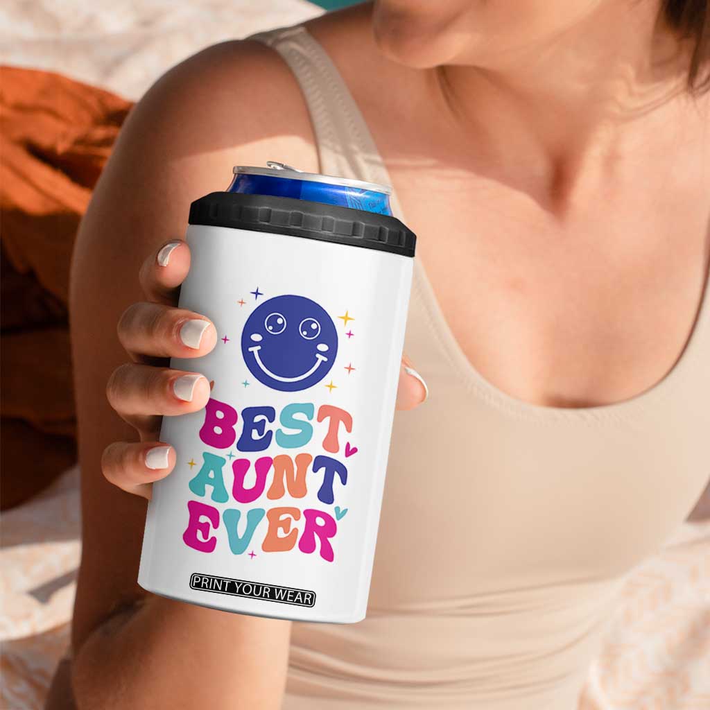 Aunt Gift Ideas 4 in 1 Can Cooler Tumbler Best Auntie Ever Christmas Birthday Present TB10 Print Your Wear