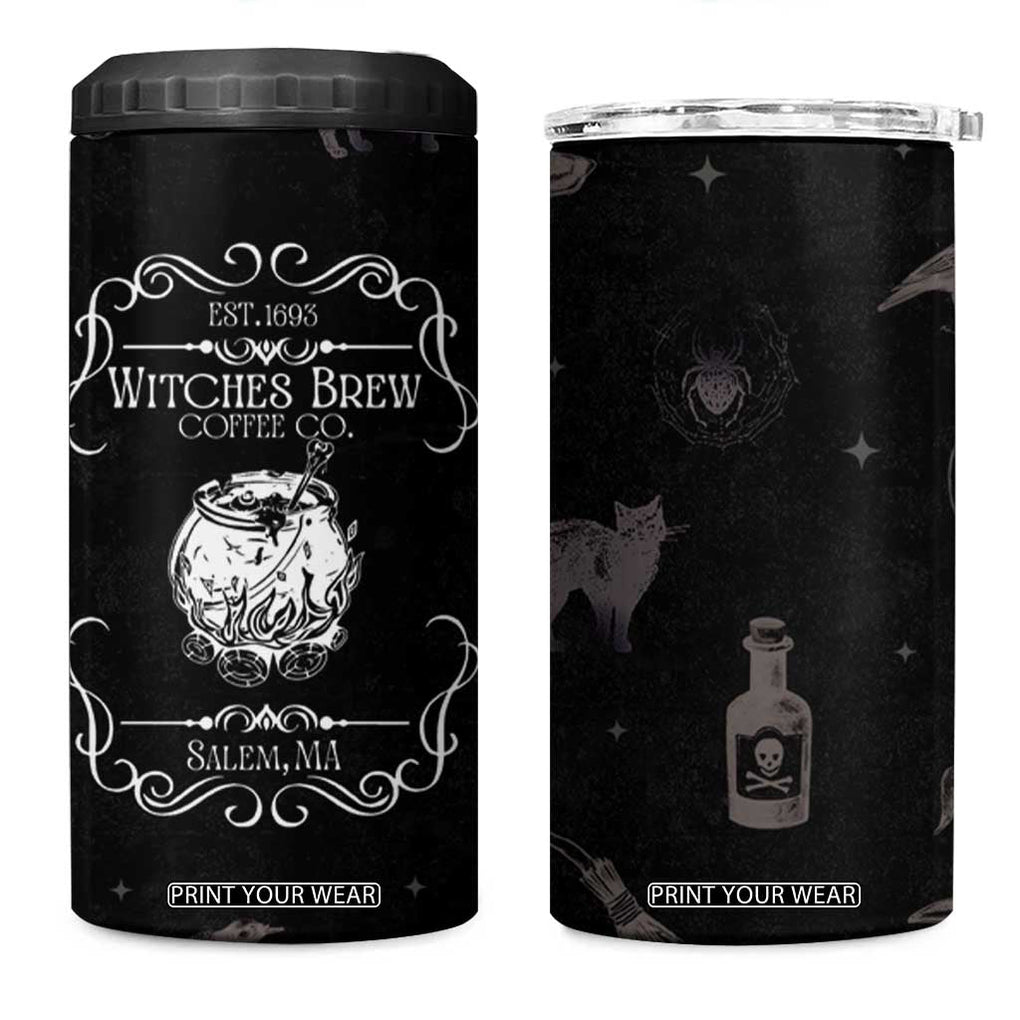 Witches Brew Coffee Co Iced Coffee 4 in 1 Can Cooler Tumbler Hocus Gifts for Women Halloween Birthday TB10 One Size: 16 oz Black Print Your Wear