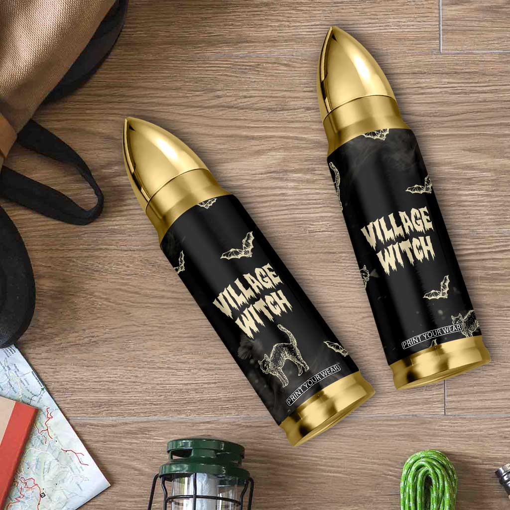 Witch Cat Bullet Tumbler Witchy Vibes Halloween Black Cat Lover Gifts TB10 Print Your Wear