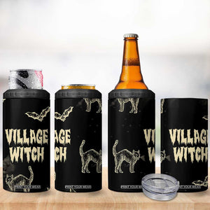 Witch Cat 4 in 1 Can Cooler Tumbler Witchy Vibes Halloween Black Cat Lover Gifts TB10 Print Your Wear