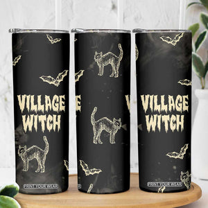 Witch Cat Skinny Tumbler Witchy Vibes Halloween Black Cat Lover Gifts TB10 Print Your Wear