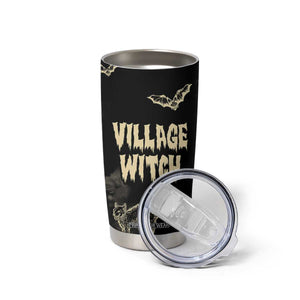 Witch Cat Tumbler Cup Witchy Vibes Halloween Black Cat Lover Gifts TB10 Print Your Wear