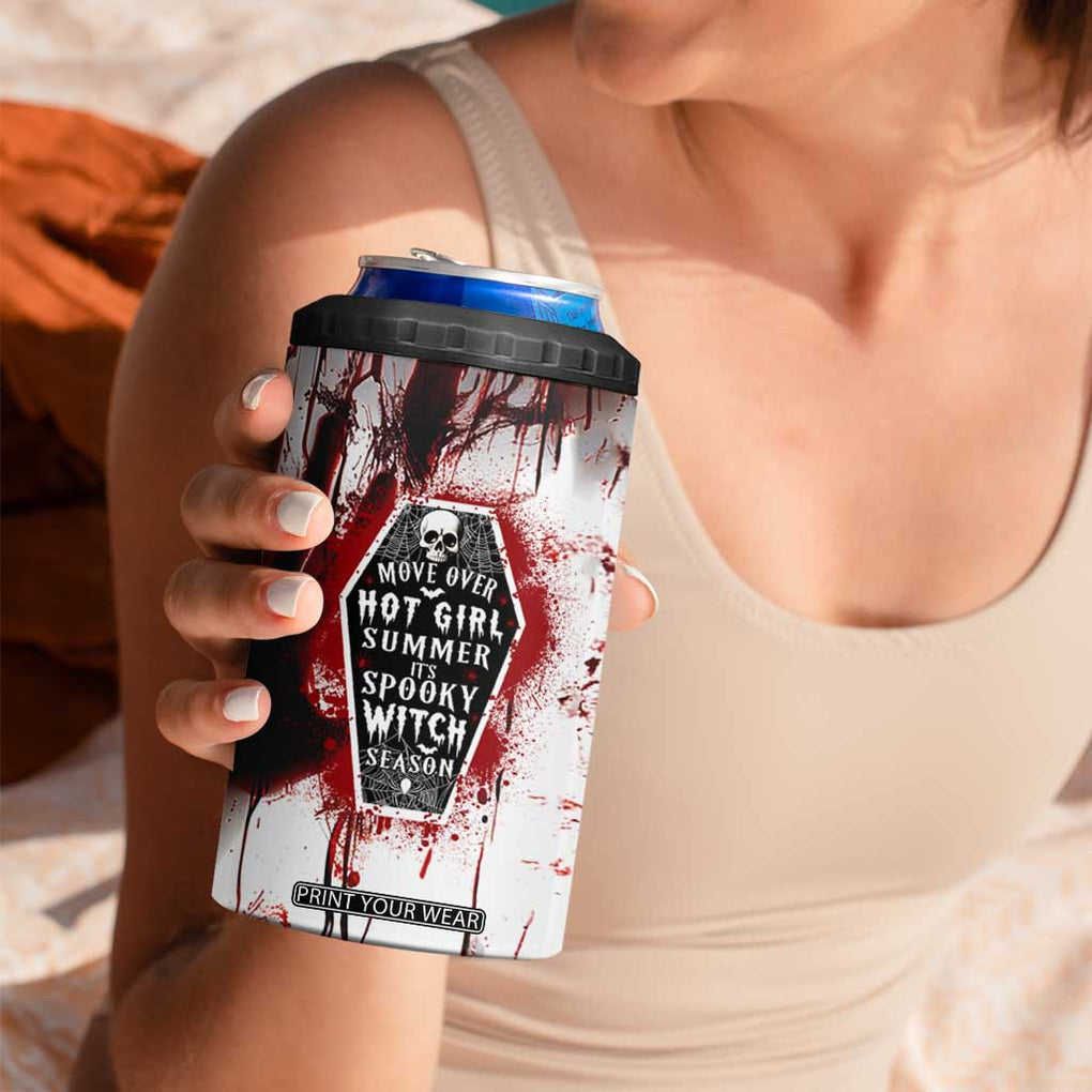 Horror Halloween 4 in 1 Can Cooler Tumbler Move Over Hot Girl Summer It's Spooky Bitch Season TB10 Print Your Wear