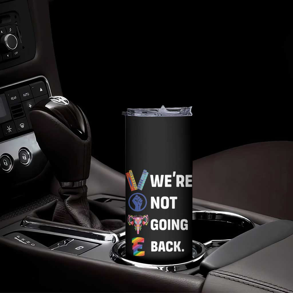 Personalized Harris Walz 2024 Skinny Tumbler Custom Name Were Not Going Back Support Madam President TB10 Print Your Wear