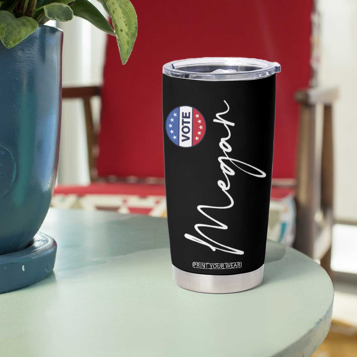 Personalized Harris Walz 2024 Tumbler Cup Custom Name Were Not Going Back Support Madam President TB10 Print Your Wear