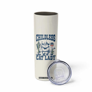 Childless Cat Ladies For Kamala Harris 2024 Skinny Tumbler Funny Cowboy Cat Gifts for Pet Lovers TB10 Print Your Wear