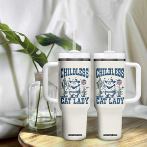 Childless Cat Ladies For Kamala Harris 2024 Tumbler With Handle Funny Cowboy Cat Gifts for Pet Lovers TB10 Print Your Wear