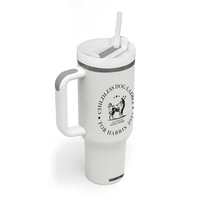 Childless Dog Ladies For Kamala Harris 2024 Tumbler With Handle Madam President Golden Mama Gifts for Pet Lovers TB10 Print Your Wear