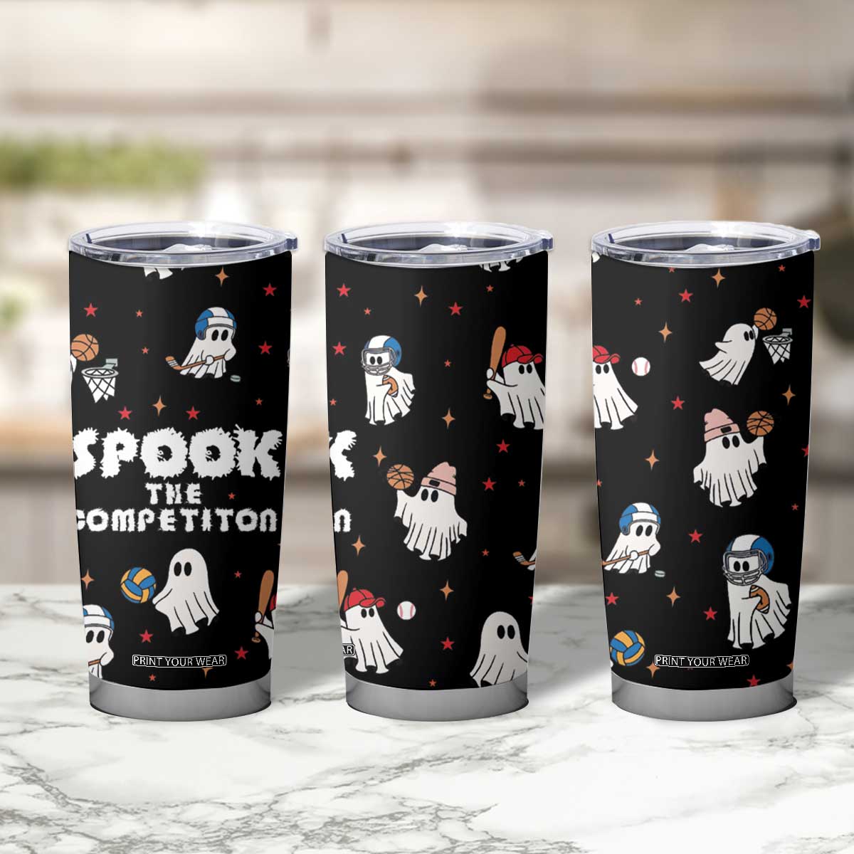 Halloween Spooky Sport Ghost Tumbler Cup TB10 Print Your Wear