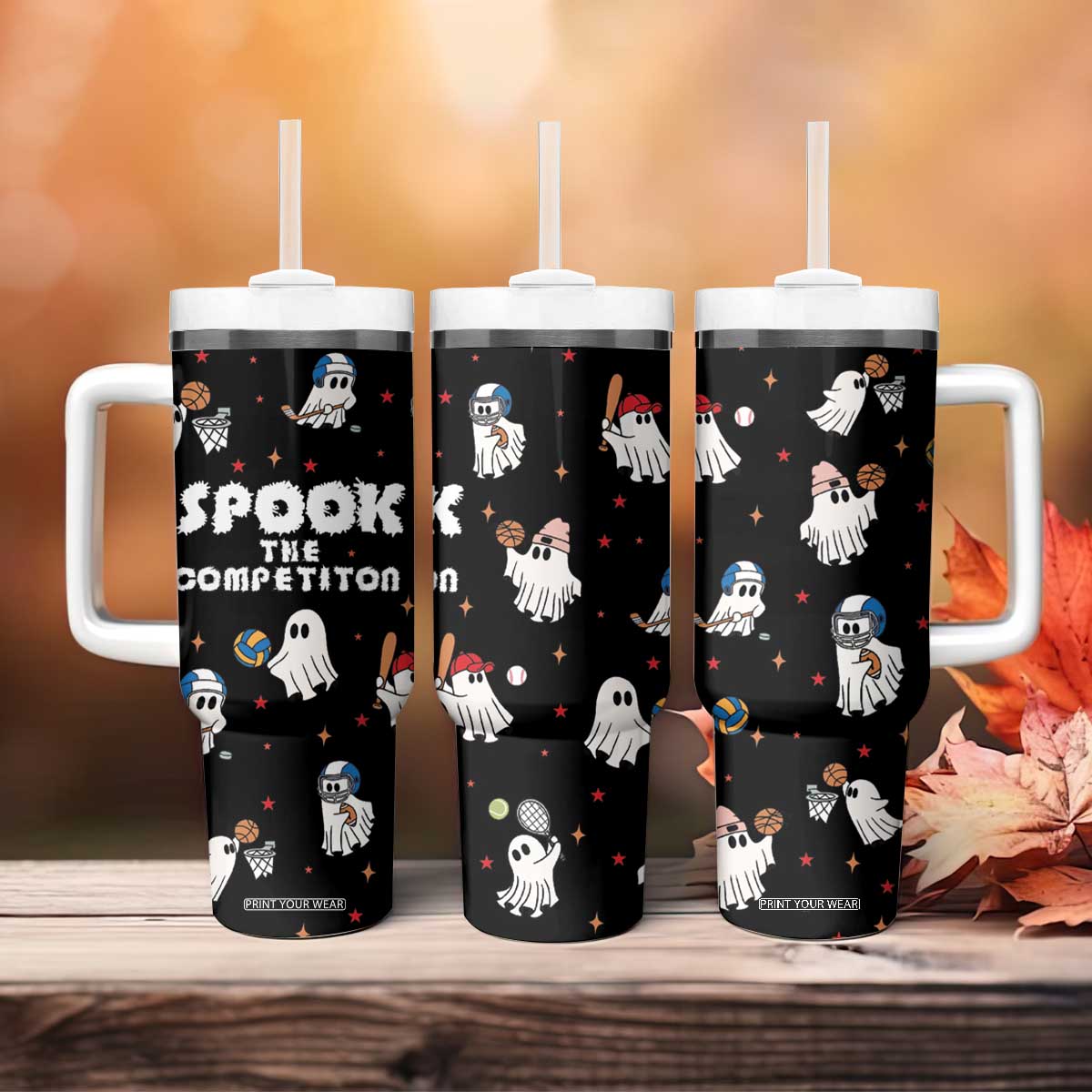 Halloween Spooky Sport Ghost Tumbler With Handle TB10 Print Your Wear