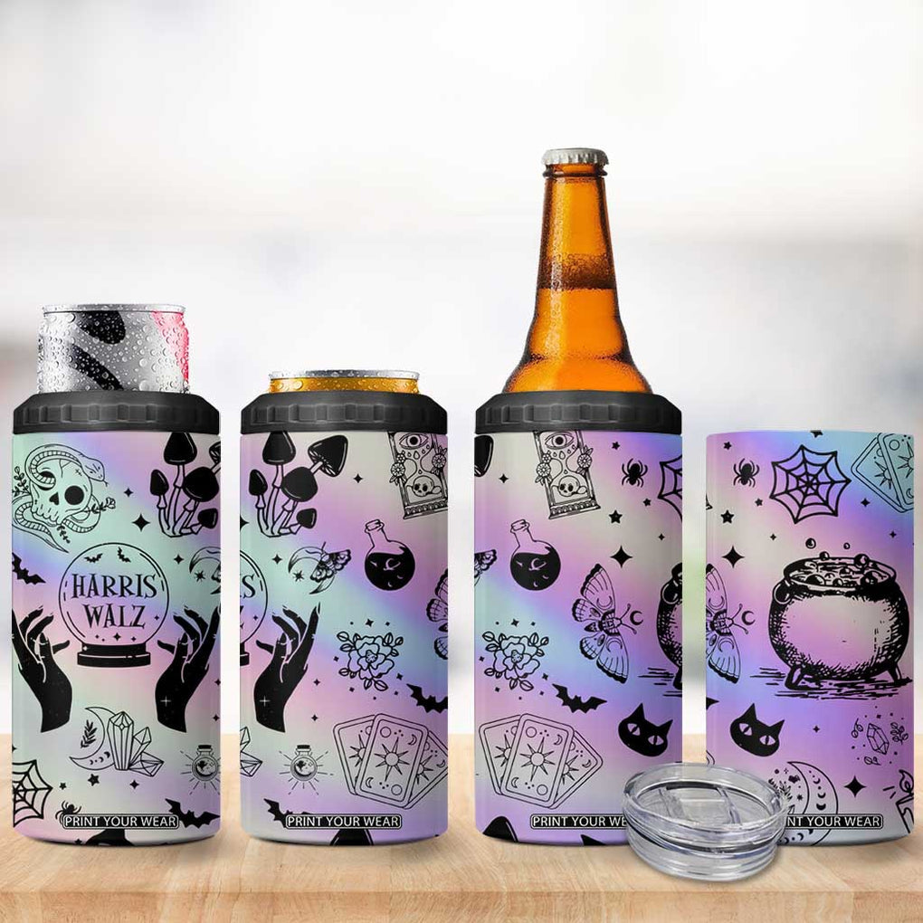 Witches for Kamala 4 in 1 Can Cooler Tumbler Feminist Gift Witchy Decor Witch Coffee Cup Fortune Teller TB10 Print Your Wear