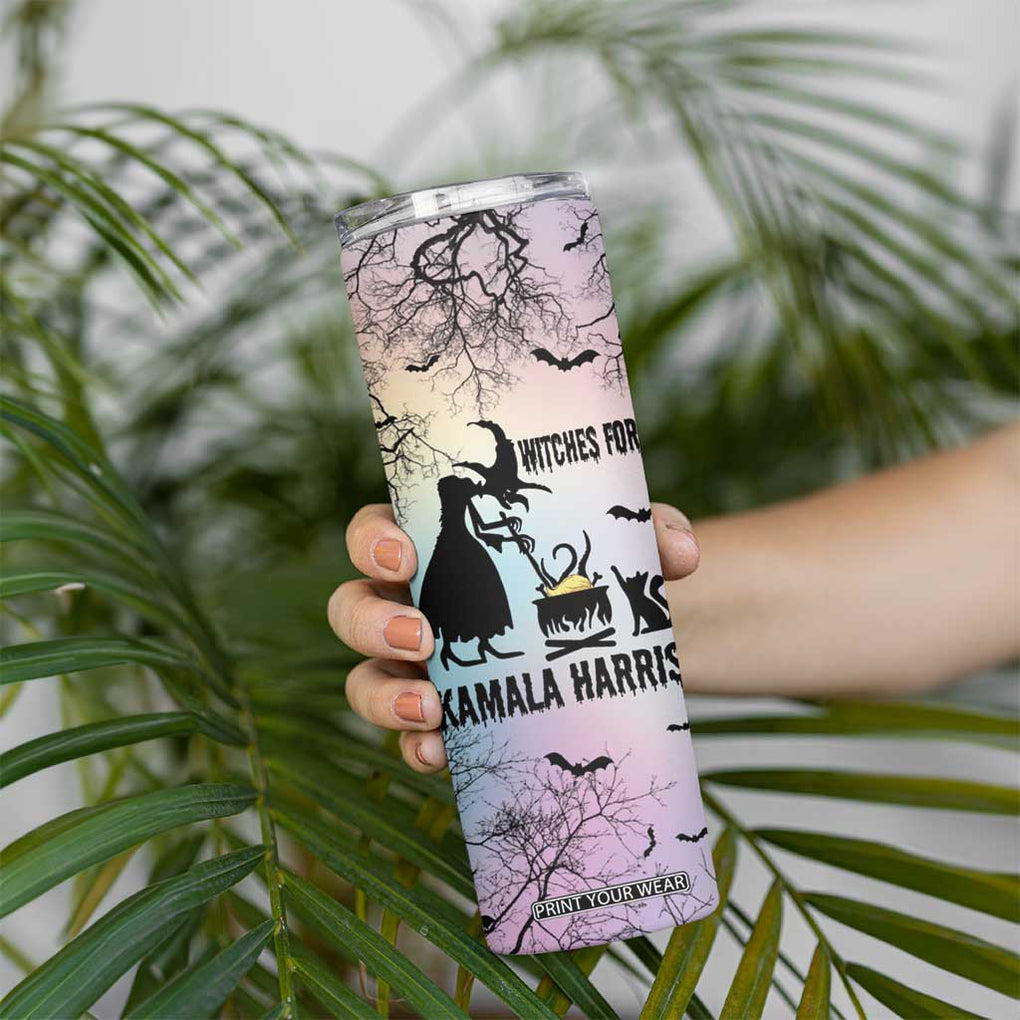 Witches for Kamala Harris 2024 Skinny Tumbler Halloween Witch US President Election Feminist Gothic TB10 Print Your Wear