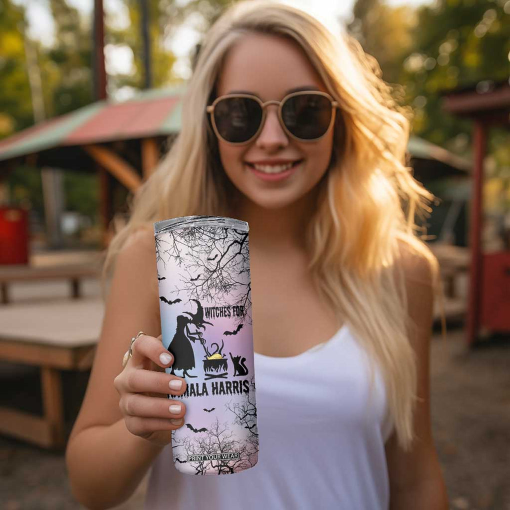 Witches for Kamala Harris 2024 Skinny Tumbler Halloween Witch US President Election Feminist Gothic TB10 Print Your Wear