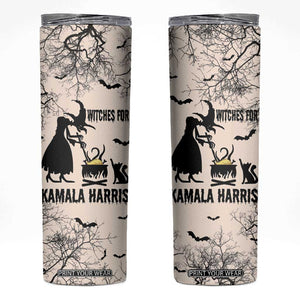 Witches for Kamala Harris 2024 Skinny Tumbler Halloween Witch 47 th President USA America Election Feminist Gothic TB10 Cream Print Your Wear