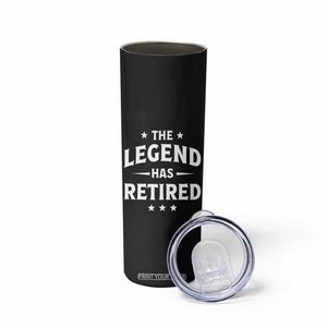 Police Retirement Gift Skinny Tumbler The Legend Has Retired American Flag TB10 Print Your Wear