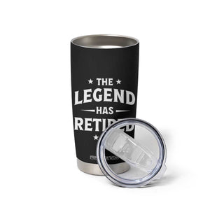 Police Retirement Gift Tumbler Cup The Legend Has Retired American Flag TB10 Print Your Wear