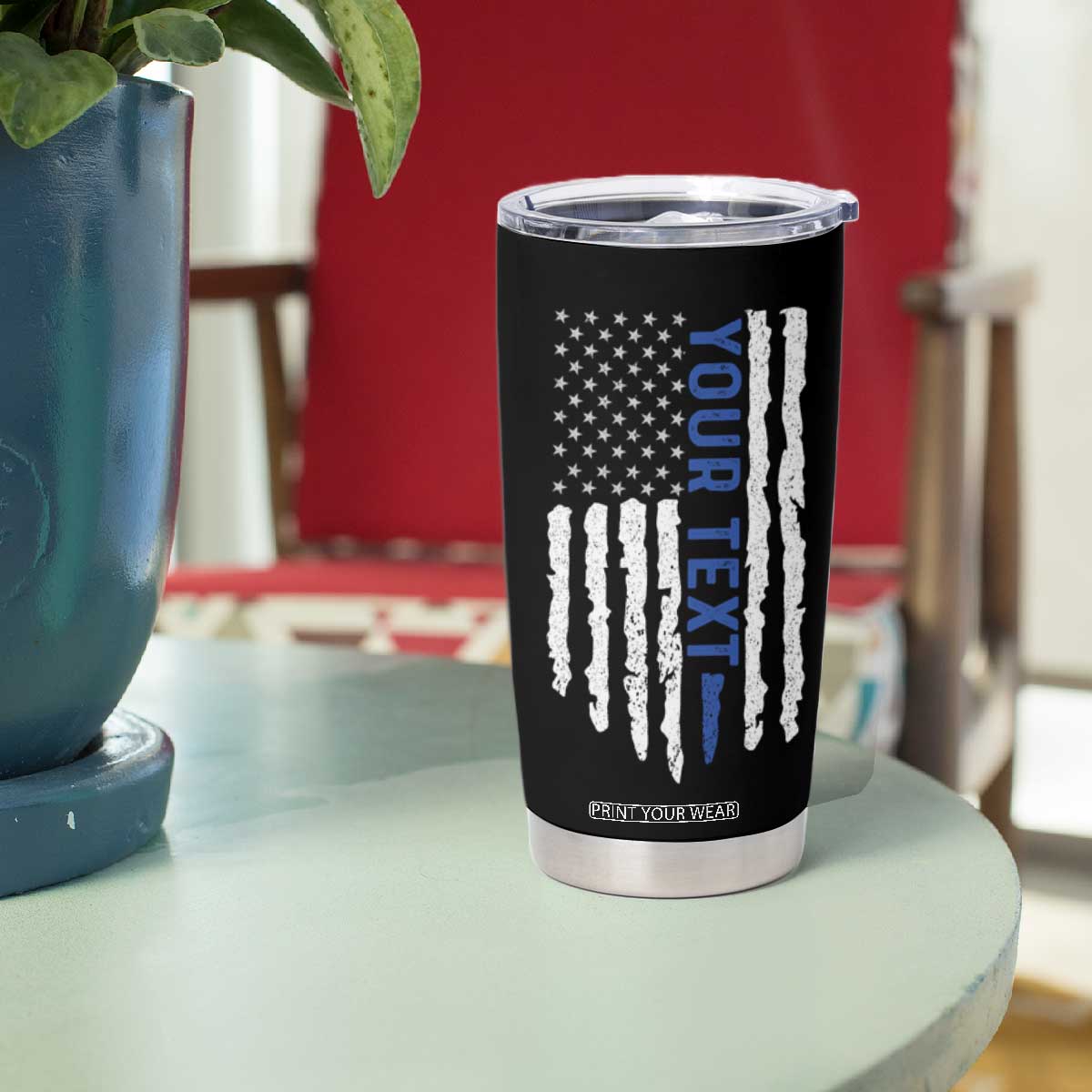 Personalized Retirement Gifts for Husband Tumbler Cup Custom Name Retired Under New Management See Wife For Details USA Flag TB10 Print Your Wear