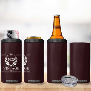 Retirement Gifts for Men 4 in 1 Can Cooler Tumbler The Legend Has Retired 2025 TB10 Print Your Wear