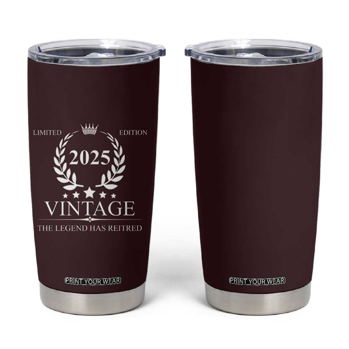 Retirement Gifts for Men Tumbler Cup The Legend Has Retired 2025 TB10 Red Print Your Wear