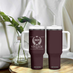 Retirement Gifts for Men Tumbler With Handle The Legend Has Retired 2025 TB10 Print Your Wear